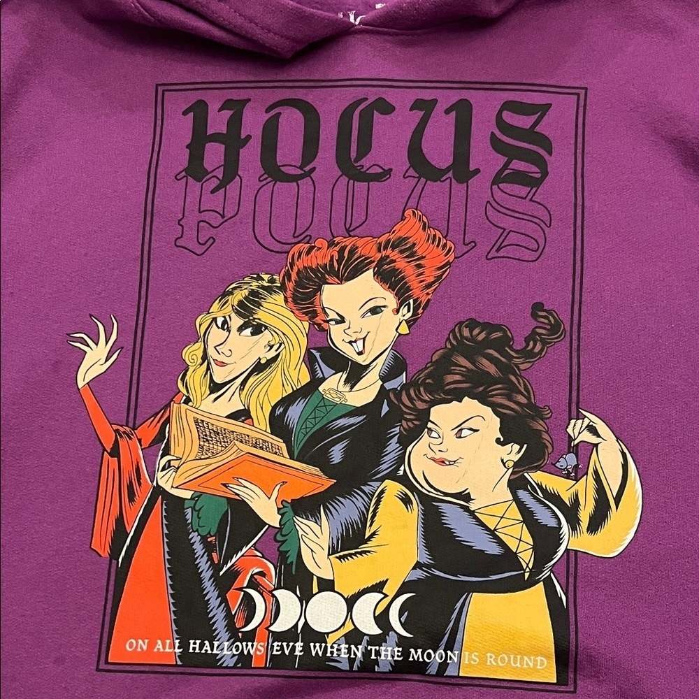 Disney Hocus Pocus Purple Hoodie size XL - Picture 4 of 9